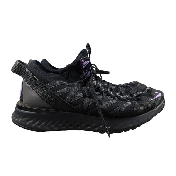 Nike Shoes Mens 10.5 Sneakers React Terra Gobe ACG Athletic Trainer Black Purple - Picture 1 of 12